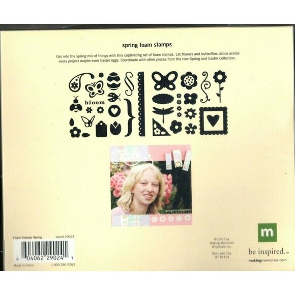 Making Memories 31 Spring Foam Stamp Set New in package 2007 - Picture 2 of 2